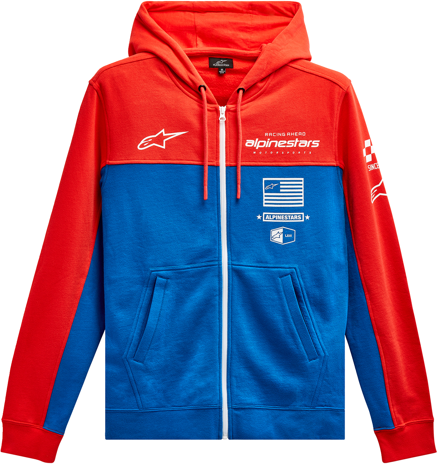 ALPINESTARS, Alpinestars H Block Hoodie 2XL Warm Red and Bright Blue - Part 12135107031712X