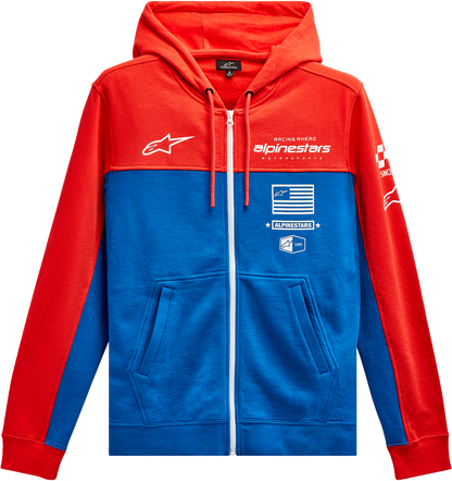 ALPINESTARS, Alpinestars H Block Hoodie 2XL Warm Red and Bright Blue - Part 12135107031712X
