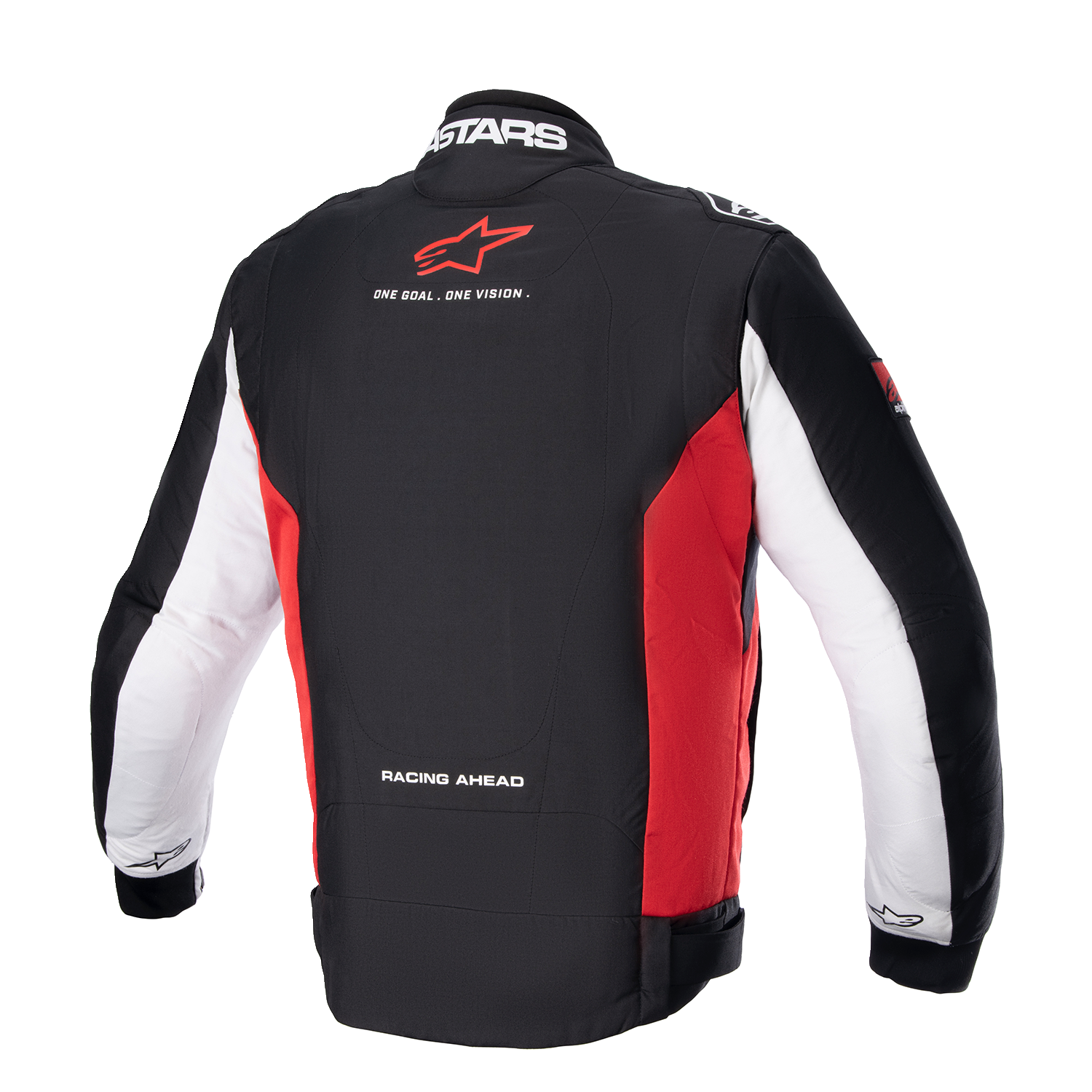 Alpinestars Monza Sport Jacket in 4XL with Tech-Air® Ready System, black, bright red, and white colors, motorcycle riding gear.