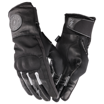 Black THRASHIN SUPPLY CO. Mission Waterproof Gloves XL, showing the exterior design and waterproof material.