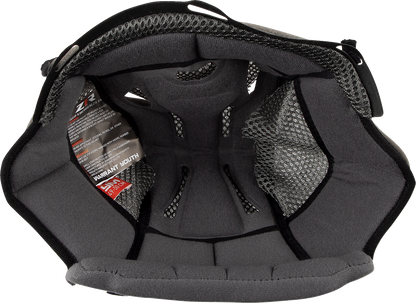 Z1R Youth Warrant helmet liner in medium size, 12 mm thickness, with padded interior and strap details for helmet comfort.