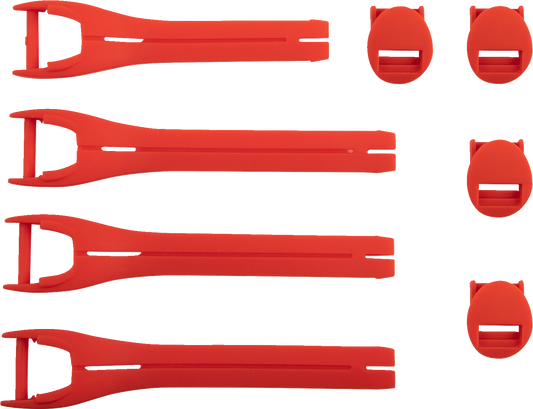 MOOSE OFFROAD Qualifier Boot Strap Kit - Red, Size 7-9, Part 3430-1013