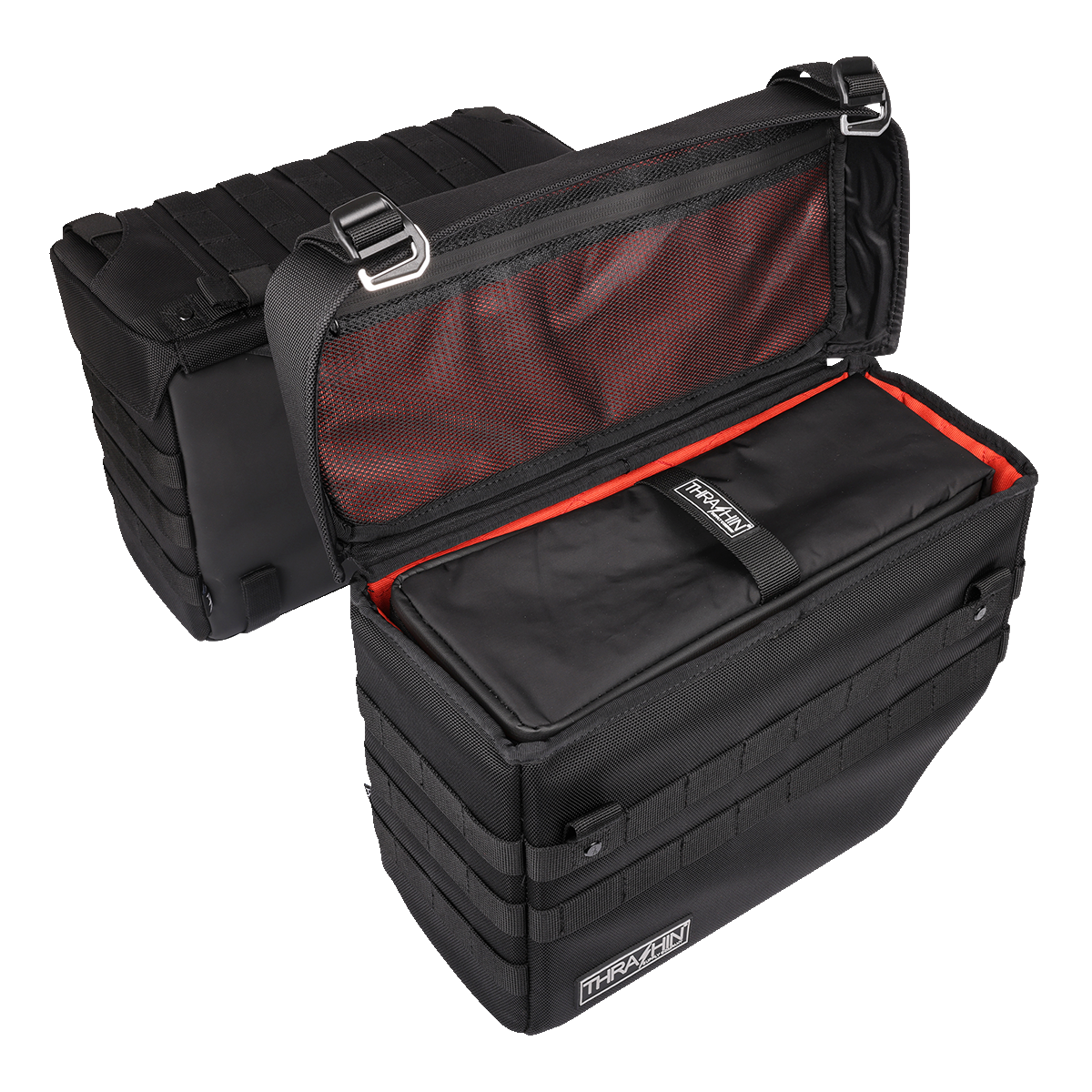 Black THRASHIN SUPPLY CO. Cooler Expedition Bag TSB-0012 with sturdy handles and durable fabric for outdoor cooling needs.