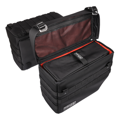 Black THRASHIN SUPPLY CO. Cooler Expedition Bag TSB-0012 with sturdy handles and durable fabric for outdoor cooling needs.