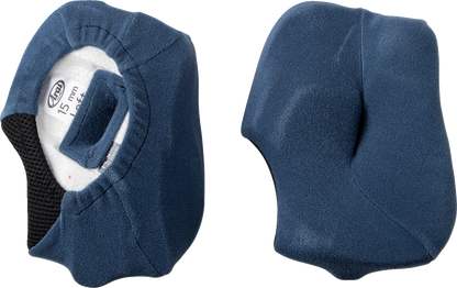 ARAI Helmets Regent-X cheek pads, 15mm thickness, replacement padding for motorcycle helmets, shown in close-up.