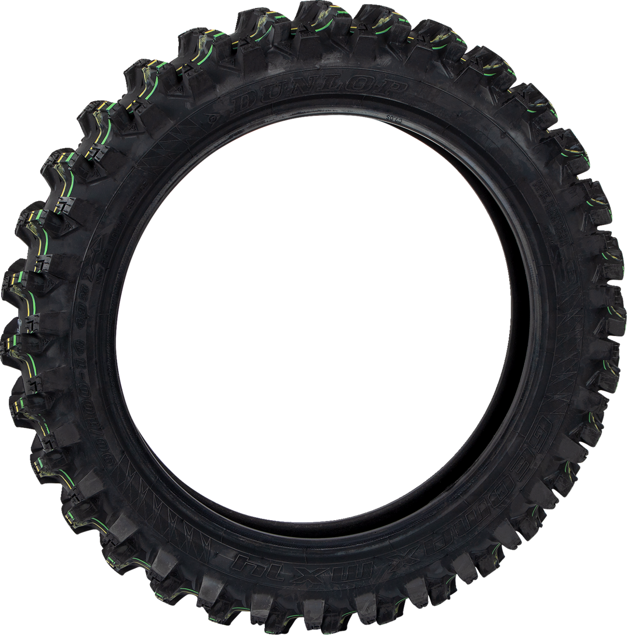 DUNLOP, DUNLOP Geomax MX14 Rear Tire 90/100-14 with Reinforced Scoop and V-Block Technologies