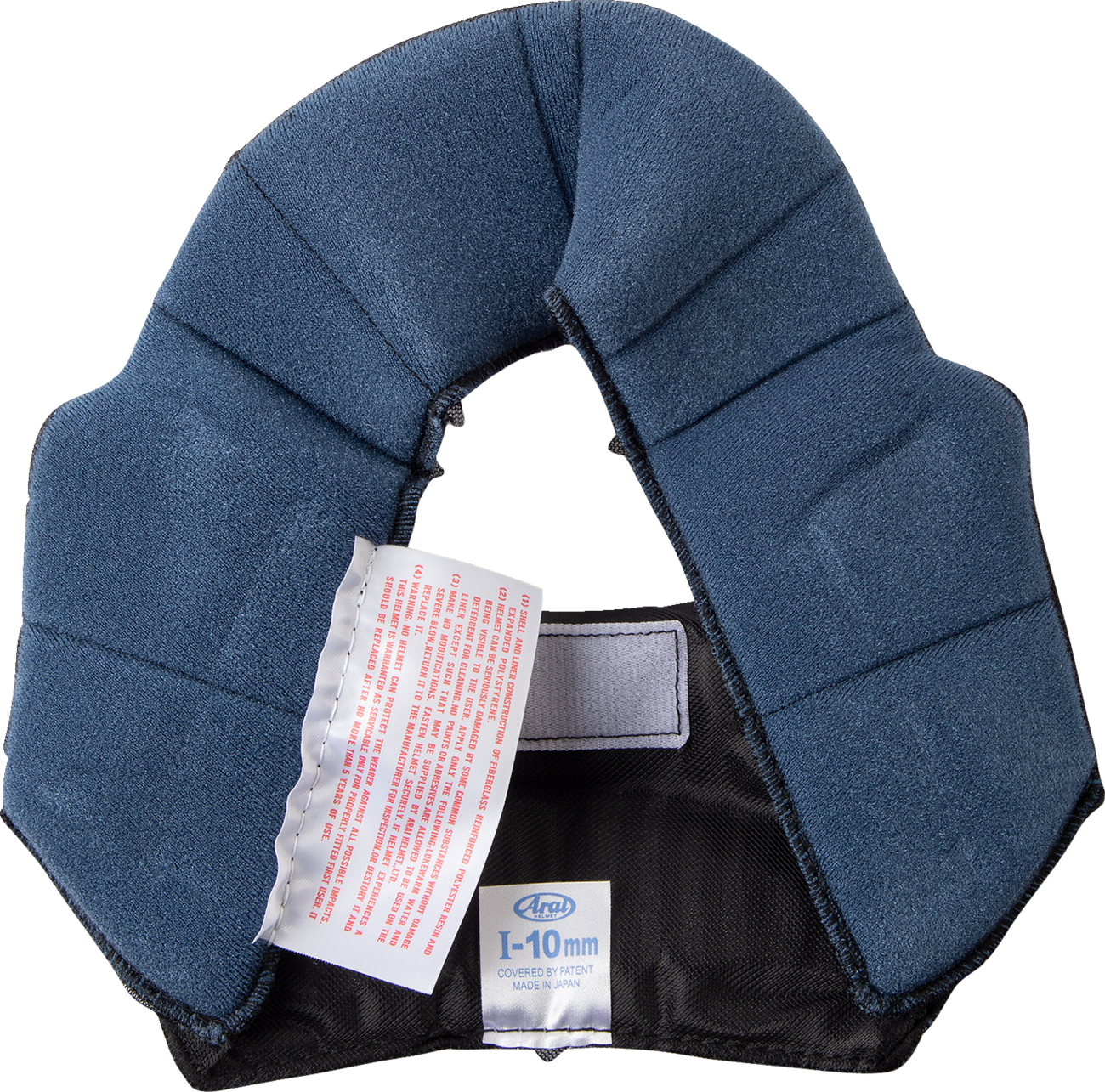 Interior pad for ARAI Helmets Regent-X, 10 mm thick, showing soft foam and fabric layers for helmet comfort.