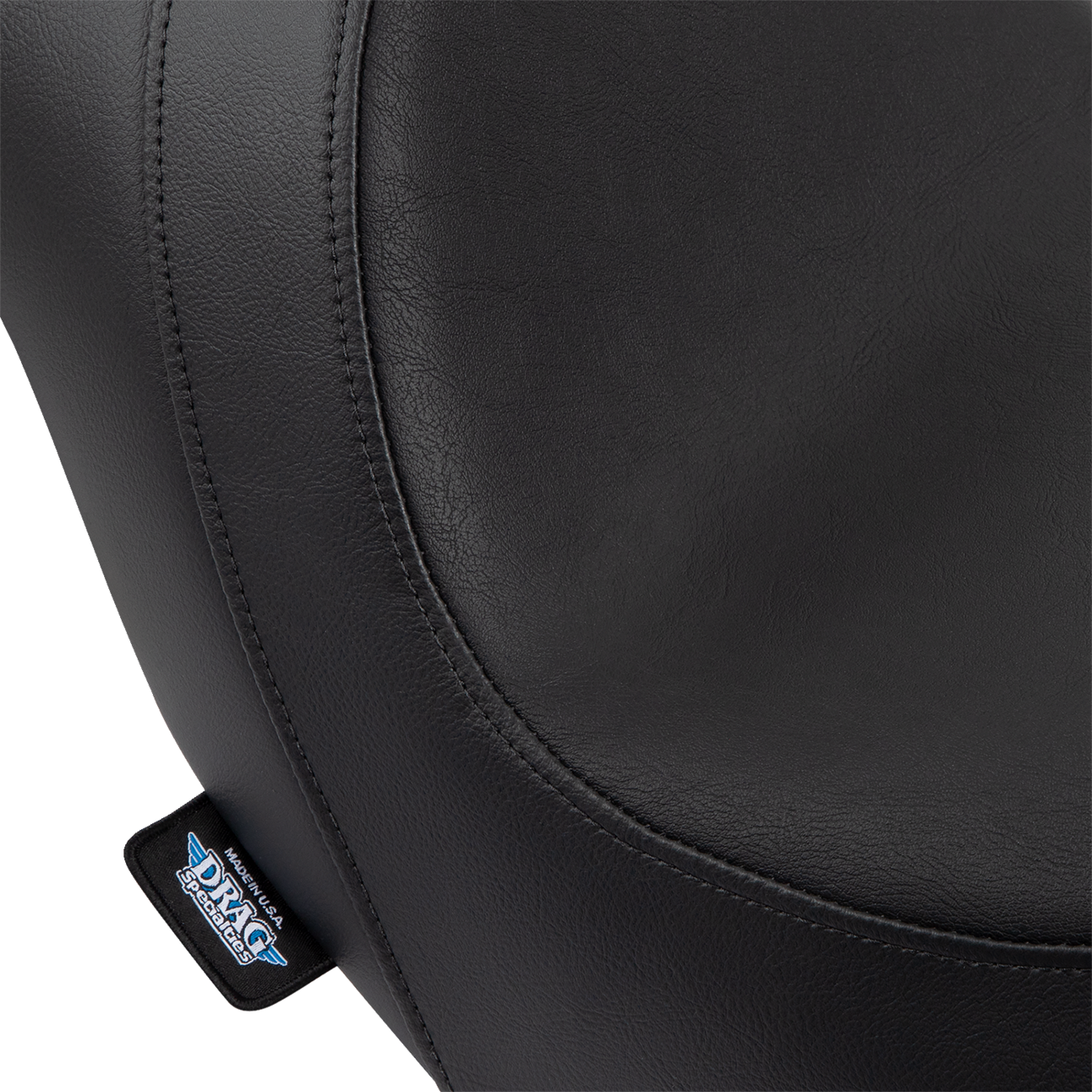 Smooth vinyl Predator seat by Drag Specialties Seats for FLSB/FXLR 2018-2023 motorcycles, shown in the image.