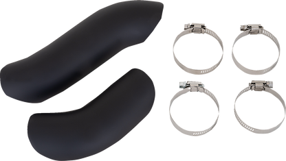 VANCE & HINES Hi-Output RR Heat Shield Kit in black stainless steel with mounting hardware for motorcycle exhaust protection