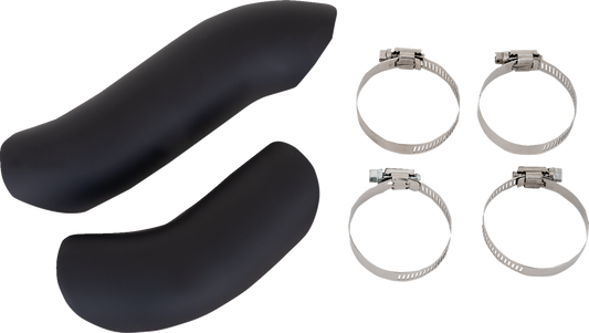 VANCE & HINES Hi-Output RR Heat Shield Kit in black stainless steel with mounting hardware for motorcycle exhaust protection