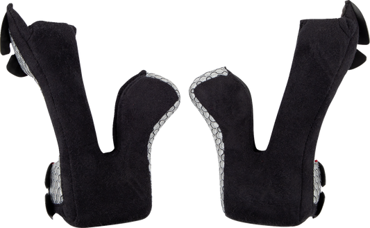 Black Z1R Youth F.I. Cheek Pads, small 20 mm size, designed for Z1R helmets, shown in the product image.