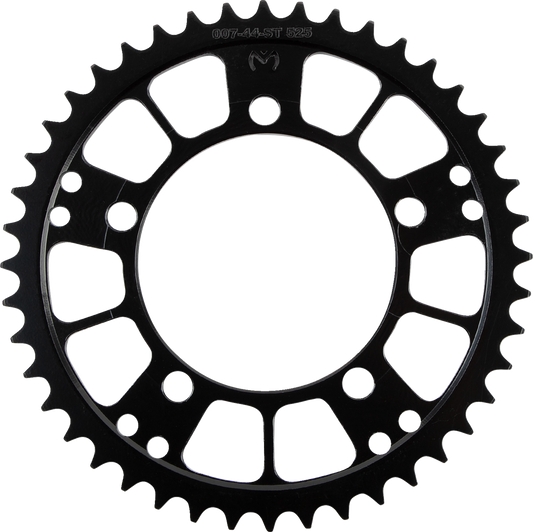 Steel rear sprocket for BMW by Moose Offroad, 44-tooth, durable motorcycle part with gear teeth visible in the image.
