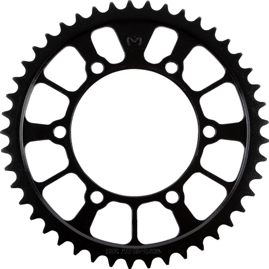 Steel rear sprocket for Yamaha motorcycles by MOOSE OFFROAD, 45-tooth with durable construction and gear teeth.