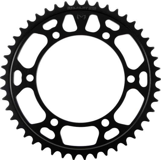 Moose Offroad steel rear sprocket for Honda, 46-tooth, durable motorcycle part with gear teeth and mounting holes.