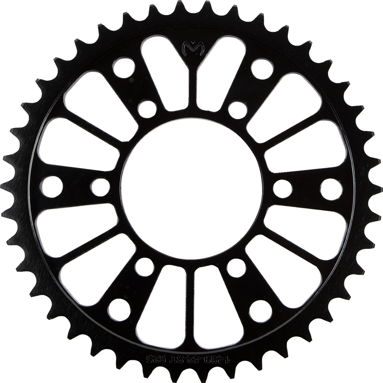 MOOSE Offroad steel rear sprocket for Kawasaki, 42 teeth, durable offroad motorcycle part shown in the image.