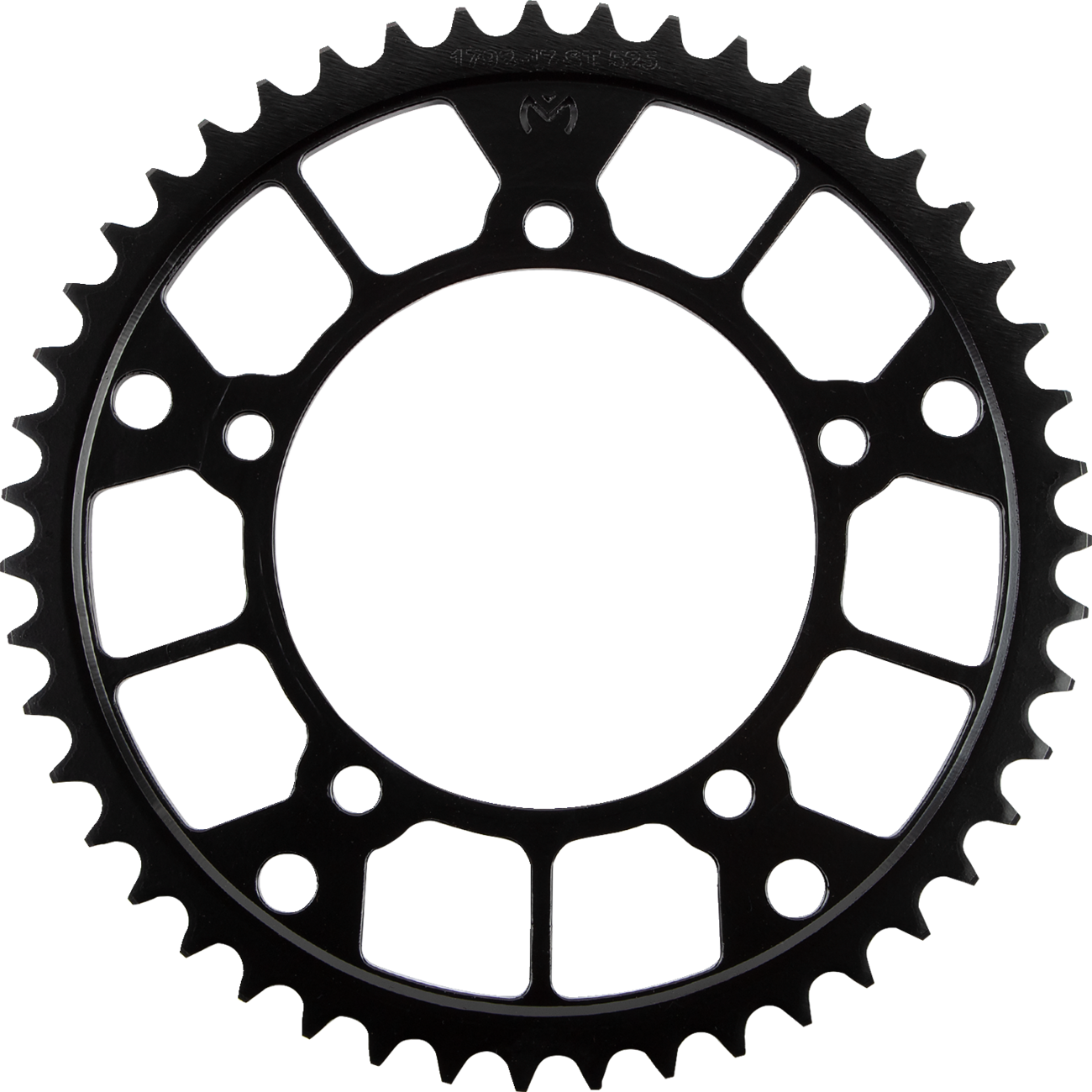 MOOSE Offroad steel rear sprocket with 47 teeth, part number 1210-1792-47-ST, shown in black with gear teeth visible.