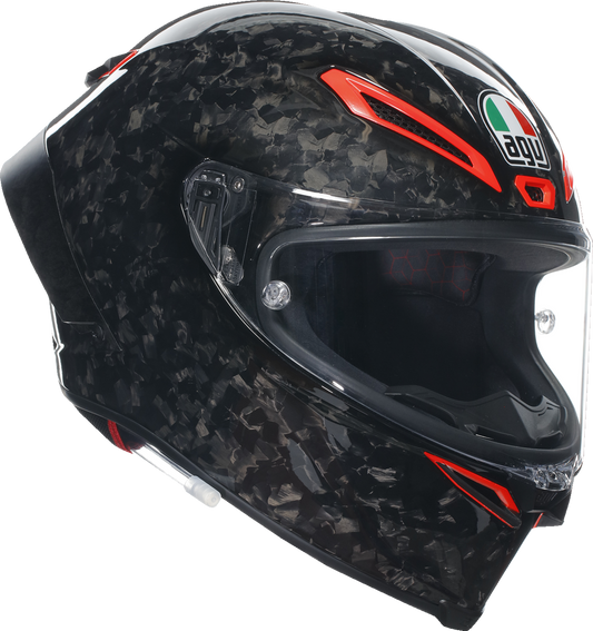 AGV Pista GP RR Carbonio Italia motorcycle helmet with aerodynamic design, high-performance racing gear in XL size, matte black finish.