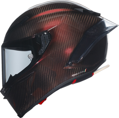 AGV Pista GP RR motorcycle helmet in red carbon finish, large size, with aerodynamic design and high-performance safety features.