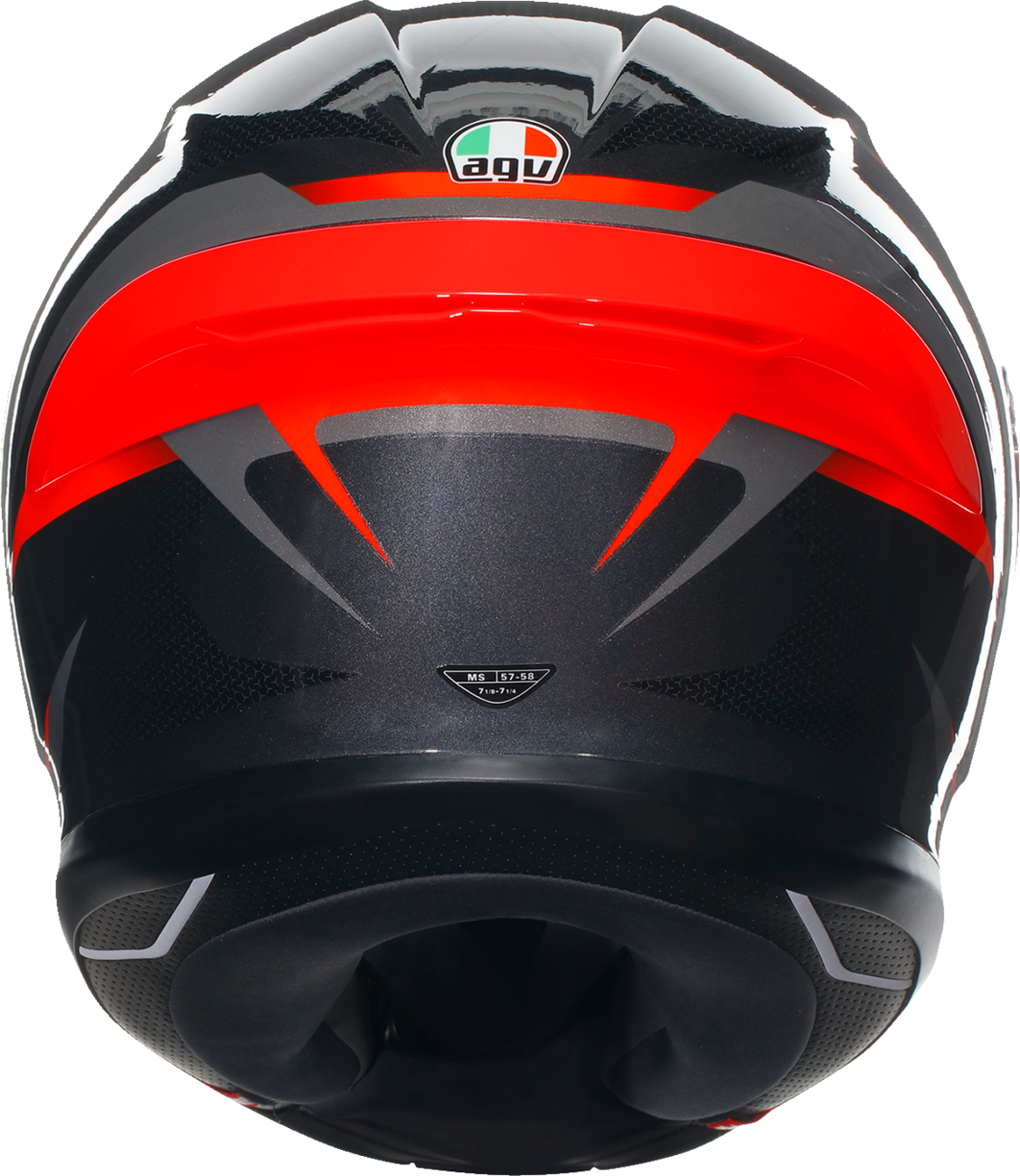 AGV K6 S Slashcut motorcycle helmet in black, gray, and red with matte finish, medium size, showing front view with vents