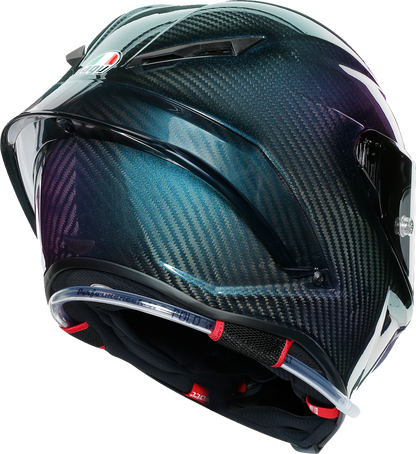 AGV Pista GP RR Iridium Carbon helmet in large size, featuring sleek design and carbon fiber finish for motorcycle racing.