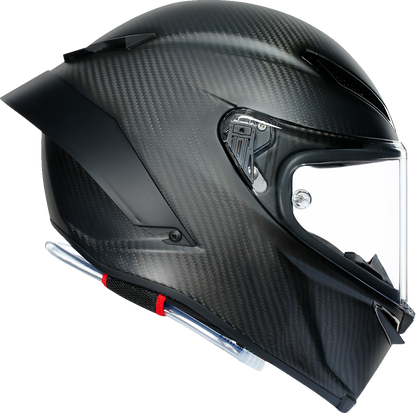 AGV Pista GP RR matte carbon motorcycle helmet with advanced safety features, small size, sleek design, and comfortable fit.