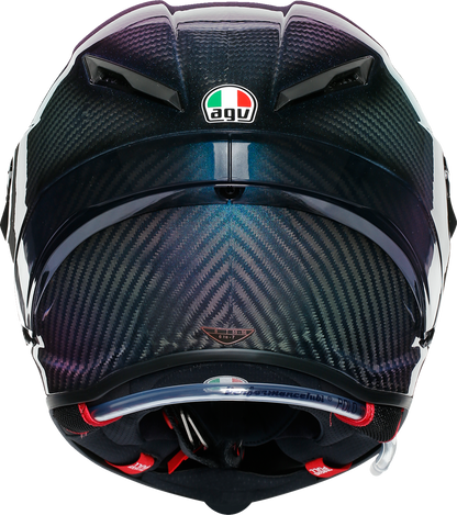 AGV Pista GP RR Iridium Carbon motorcycle helmet in large size, featuring sleek design and vivid iridium finish.