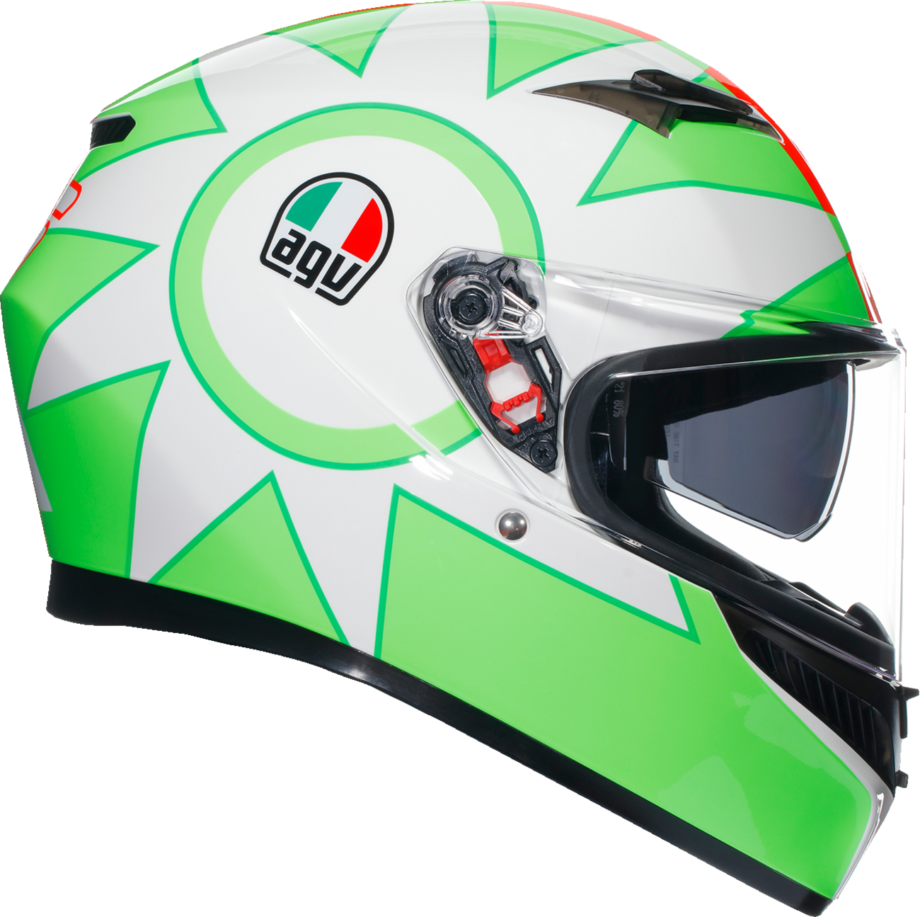 AGV K3 Rossi Mugello 2018 motorcycle helmet in 2XL with aerodynamic shell and Pinlock® visor, designed for high performance.