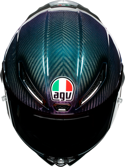 AGV Pista GP RR Iridium Carbon motorcycle helmet in large size with sleek iridium finish and aerodynamic design.