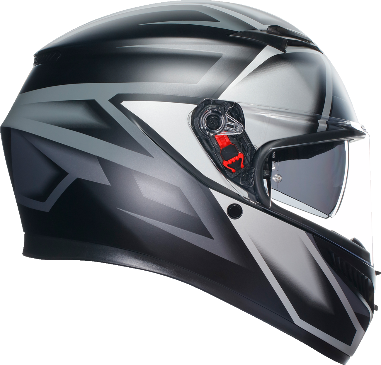 AGV K3 Helmet - Compound Matte Black and Gray, 2XL – Advanced Aerodynamic Motorcycle Helmet with Max Vision Pinlock®