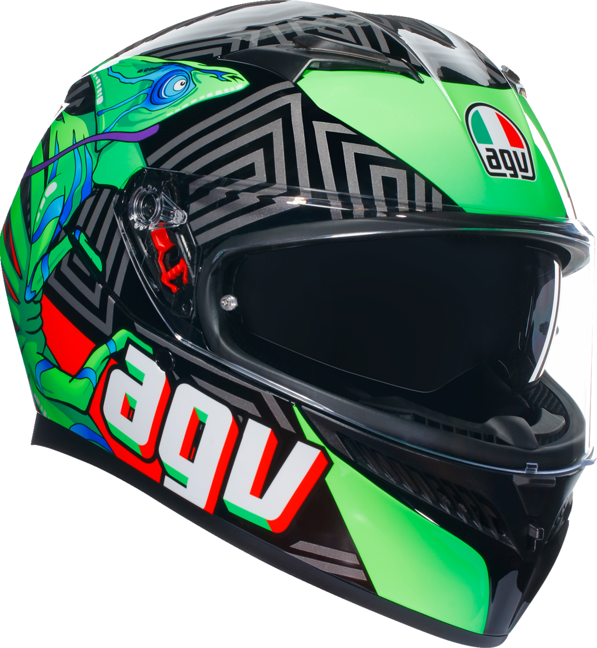 AGV K3 Helmet Kamaleon 2XL Black/Red/Green Part 21183810040132X