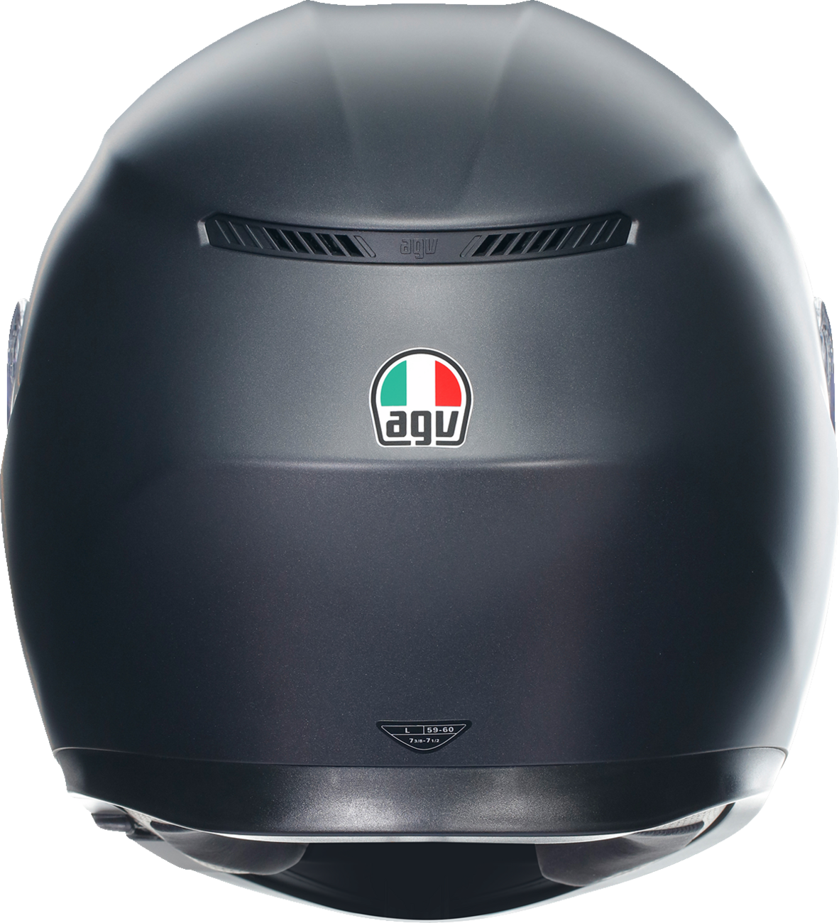 AGV K3 matte black full-face motorcycle helmet with built-in sun visor and Pinlock lens for safety and visibility.