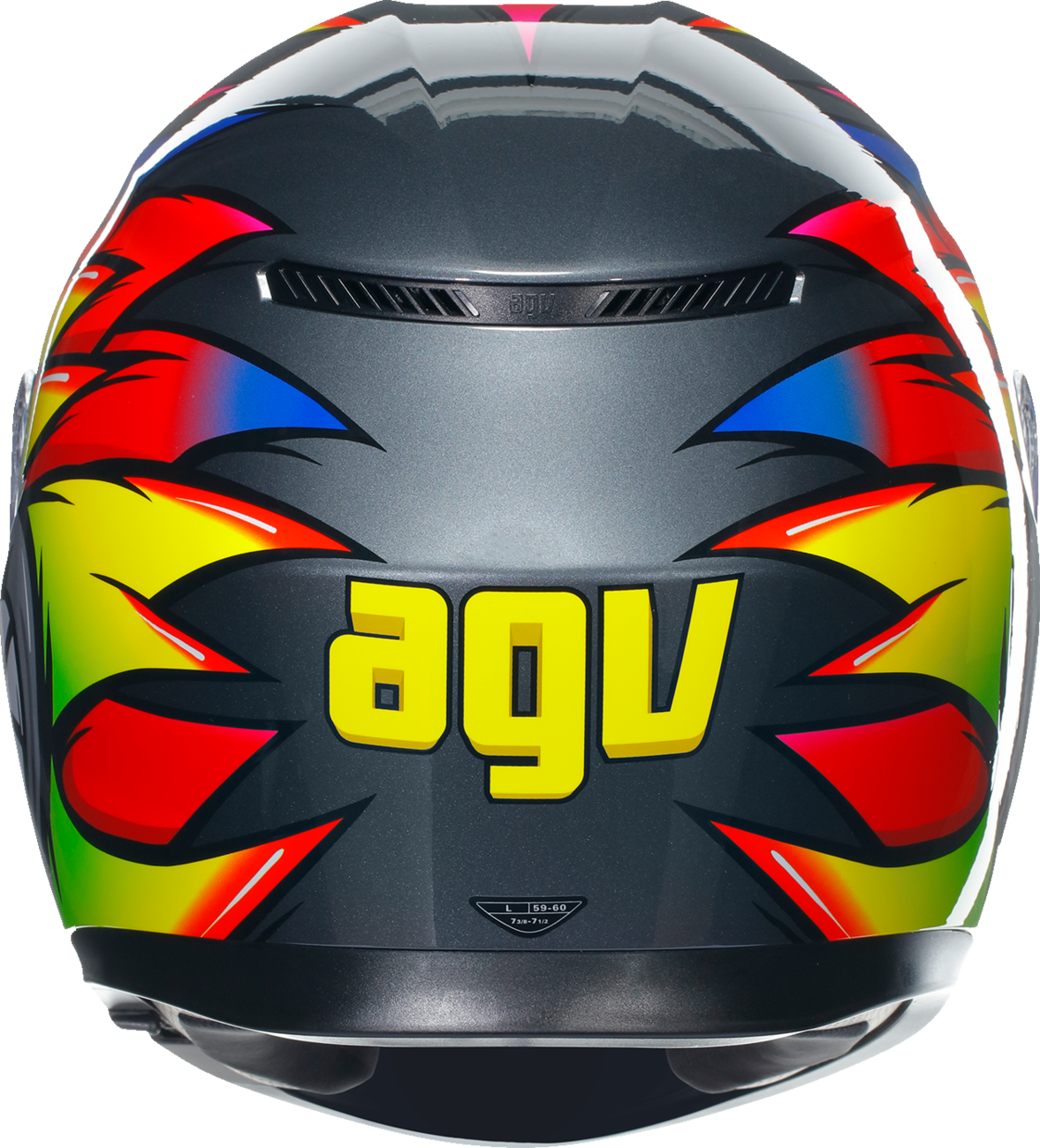 AGV K3 Helmet Birdy 2.0 Gray/Yellow/Red 2XL - High-Performance Motorcycle Helmet with Pinlock® Lens and Advanced Ventilation