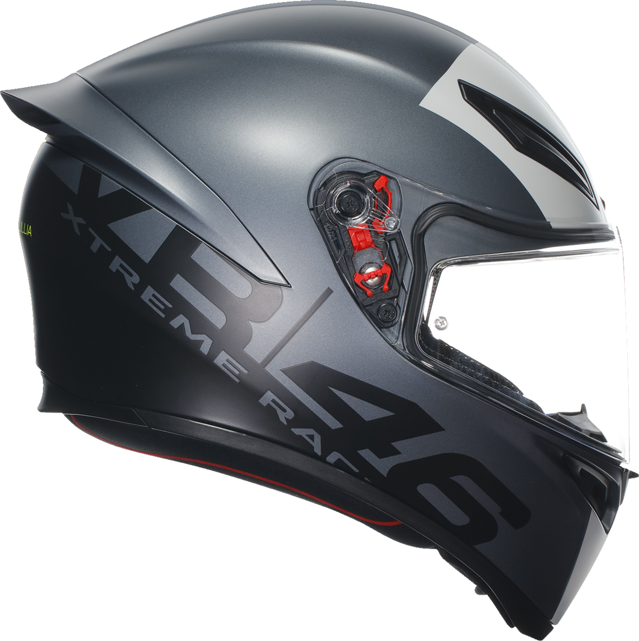 AGV K1 S motorcycle helmet in large size, black with aerodynamic design and clear visor, model 2118394003017L.