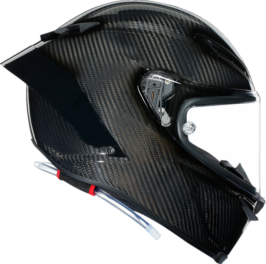 AGV Pista GP RR helmet in glossy carbon finish, medium size, featuring aerodynamic design and advanced safety features.