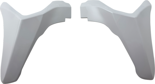White ARAI Helmets VX-Pro4 top-side air duct set, motorcycle helmet accessory, visible vents and sleek design.