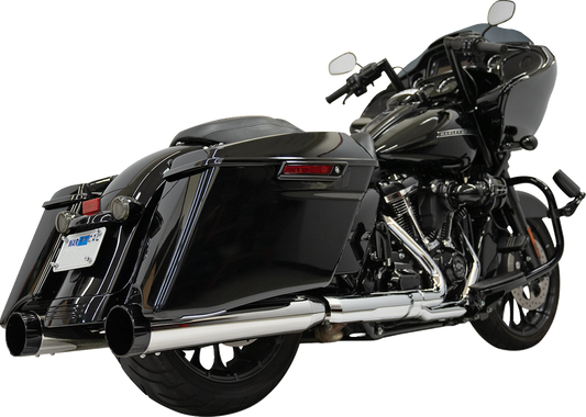 BASSANI XHAUST 4-1/2 inch Slip-On Mufflers with Black End Caps – Part Number 1F745