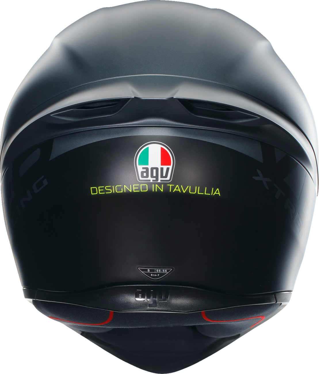 AGV K1 S motorcycle helmet in large size, matte black with vent openings and clear visor, designed for safety and comfort.