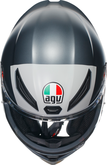 AGV K1 S helmet in large size, model 2118394003017L, shown with sleek black design and aerodynamic shape.