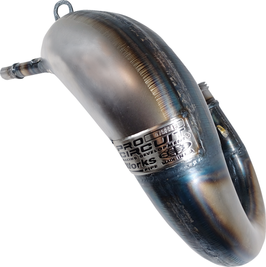 PRO CIRCUIT Works Pipe 0752312 high-quality American-made motorcycle exhaust system, shown on a bike.