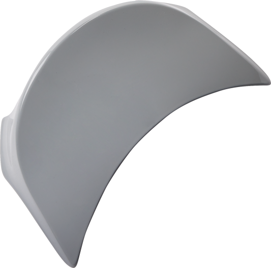 Light gray ARAI HELMETS XGR spoiler for motorcycle helmets, with part number 102041, shown installed on a helmet.