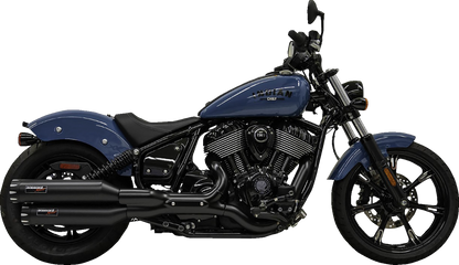 Bassani Xhaust 4-inch chrome slip-on mufflers with end caps for motorcycles, featuring polished chrome finish and sleek design.
