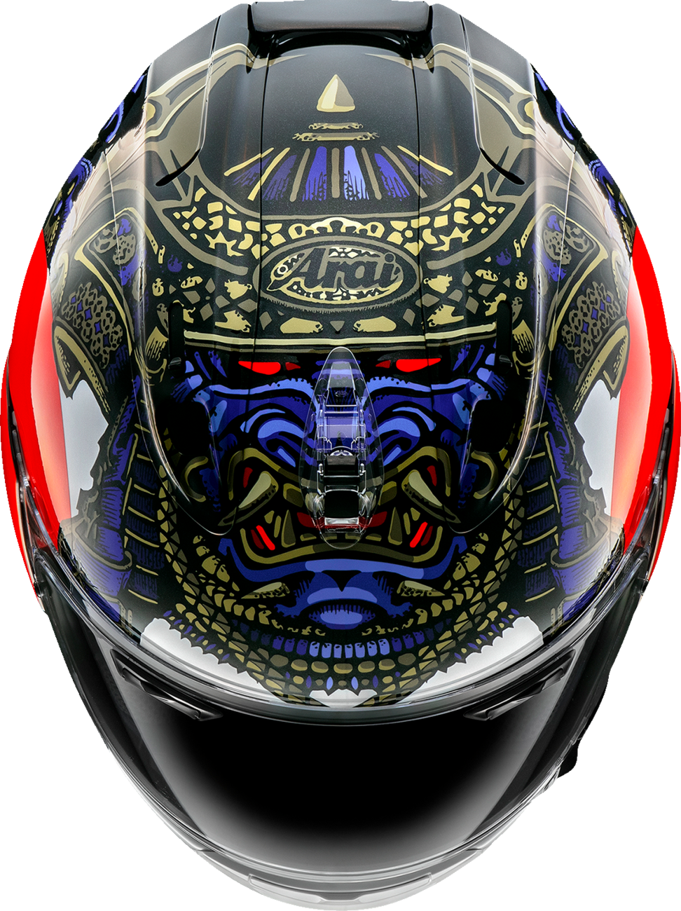 ARAÏ HELMETS Corsair-X Shogun motorcycle helmet with advanced ventilation and impact protection, small size, shown from side view.