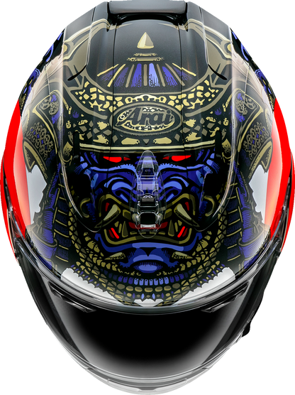 ARAÏ HELMETS Corsair-X Shogun motorcycle helmet with advanced ventilation and impact protection, small size, shown from side view.