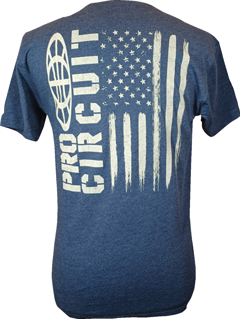 PRO CIRCUIT logo flag T-shirt in Heather Navy, 2XL, casual cotton shirt with graphic design and branded logo detail.