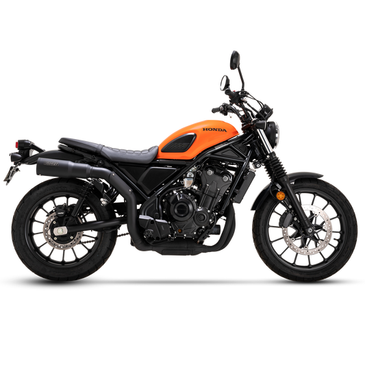 Vance & Hines Hi-Output Slip-On Muffler for motorcycles, shiny chrome finish with sleek exhaust design.