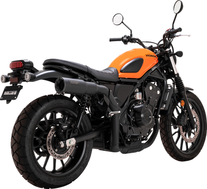 VANCE & HINES Hi-Output Slip-On Muffler for motorcycles, showcasing chrome finish and sleek exhaust design.