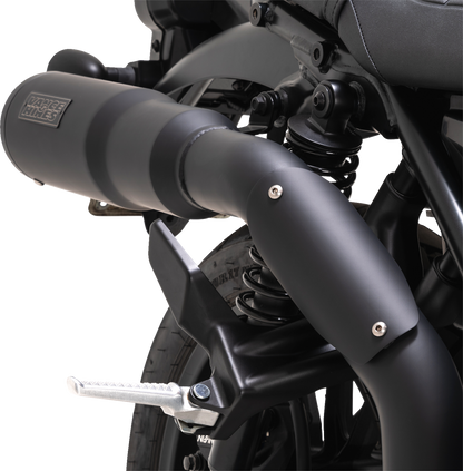 Vance & Hines Hi-Output Slip-On Muffler for motorcycles, showcasing the polished chrome finish and sleek design.