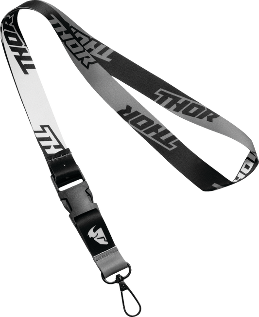 THOR, THOR Lanyard - Black/Gray with Thor Logo, Part Number 9501-0284