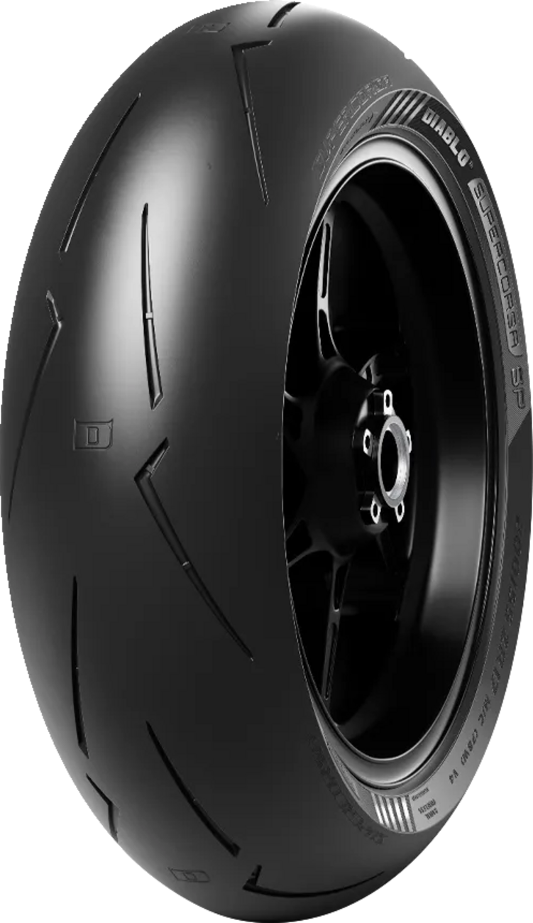 Pirelli Diablo™ Supercorsa SP-V4 rear motorcycle tire 200/55ZR17 with tread pattern for high-performance riding