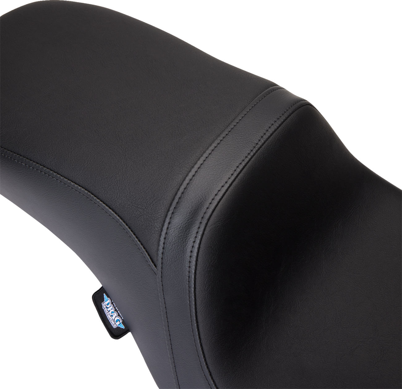 Black vinyl Drag Specialties Predator 2-up seat for FLH/FLT motorcycles, smooth finish, designed for 2008-2024 models.